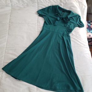 Emerald Green Neck Tie Dress